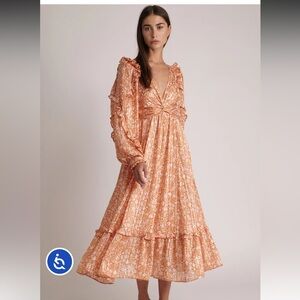 Sabina Musayev Legend Dress Orange Tangerine size Medium NWT NEW